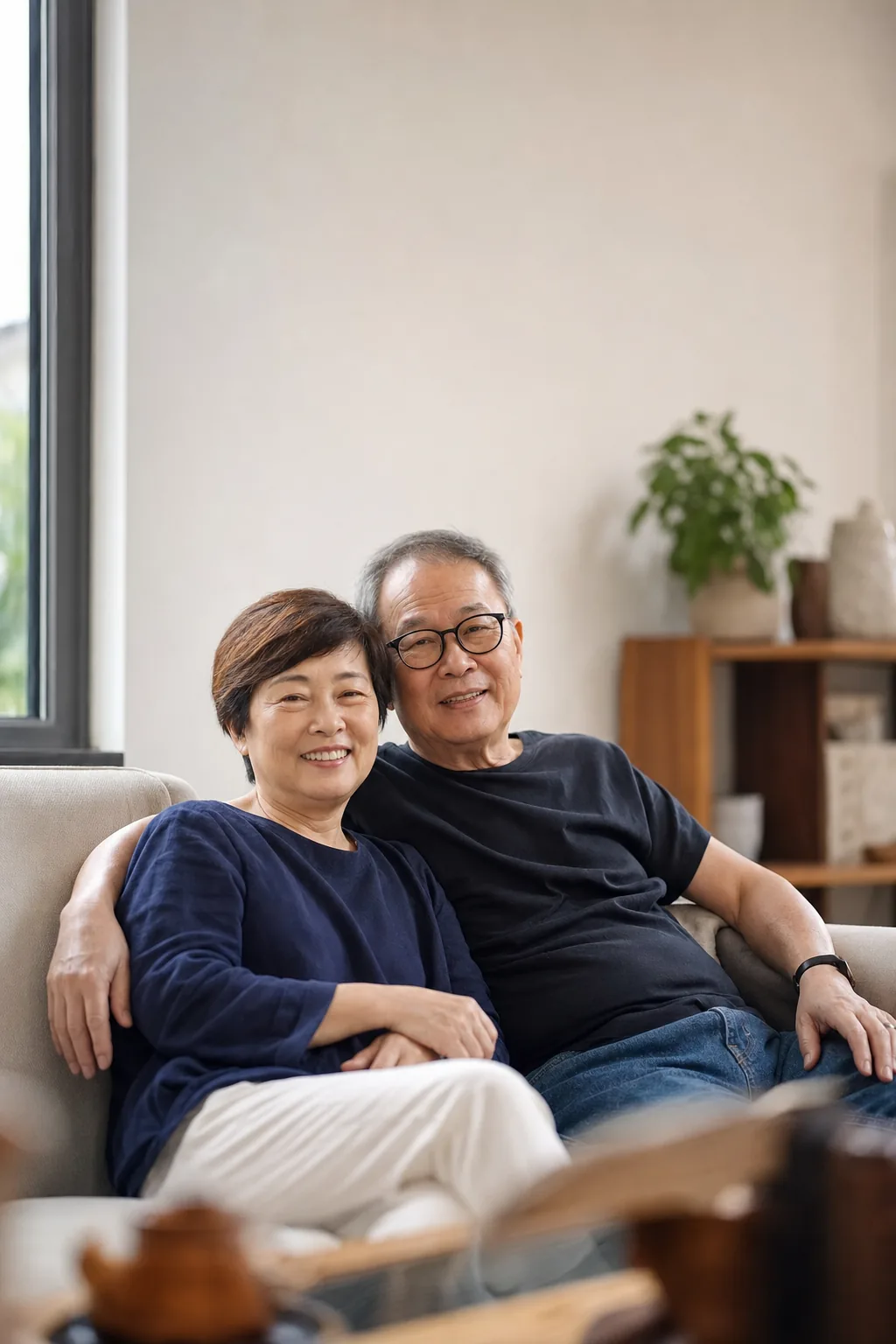 退休夫婦享受穩定的年金收入