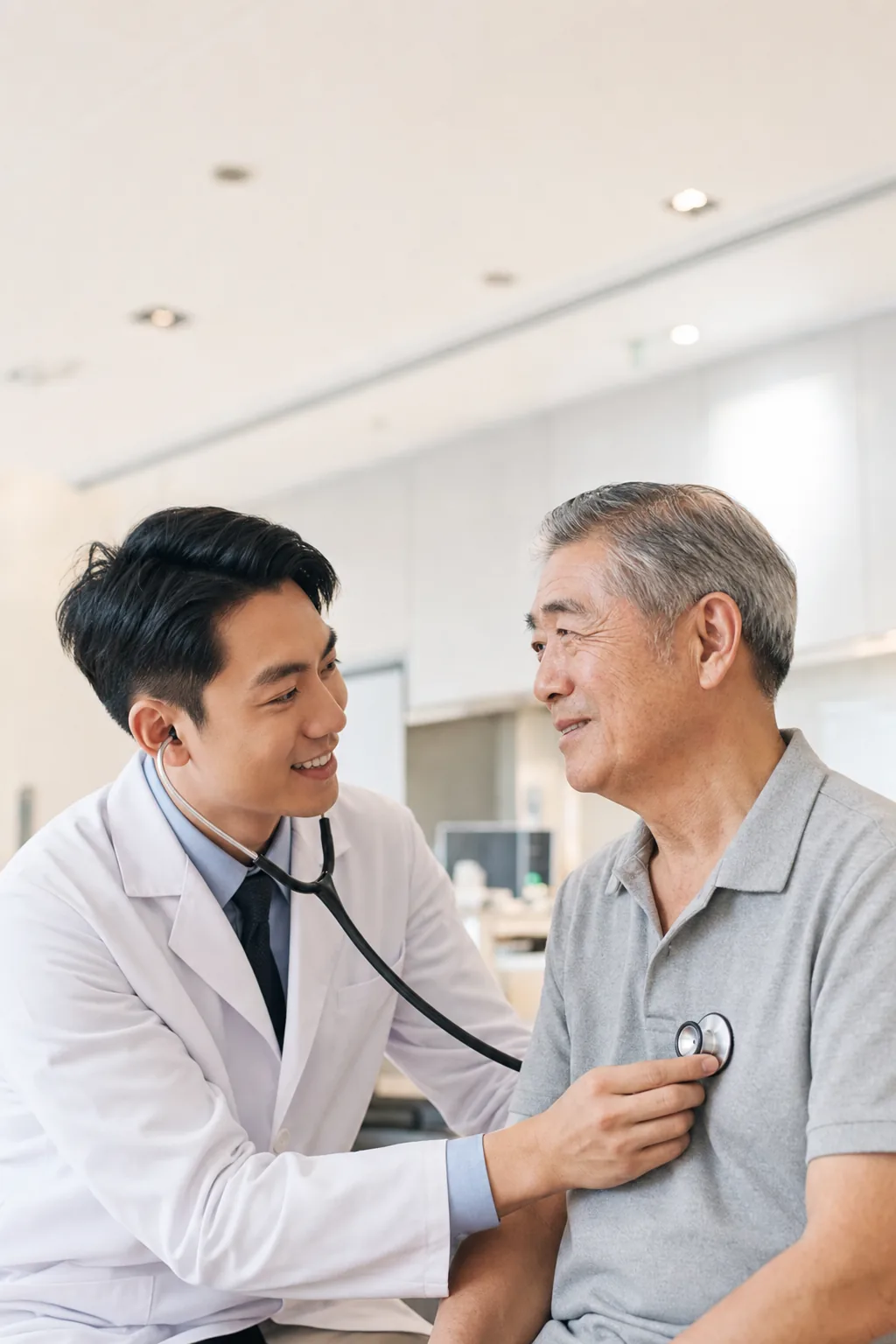 醫生為長者進行健康檢查